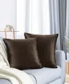 Nestl Elegant Velvet Removeable Cover 2-pack Decorative Pillows, 24" X 24"