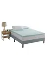 Nestl Gel Infused Mattress Topper Ventilated Design Memory Foam 4" Mattress Pad, Queen In Ice Blue