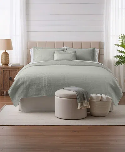 Nestl Grid Embossed 4-pc. Quilt Set, Twin/twin Xl In Gray