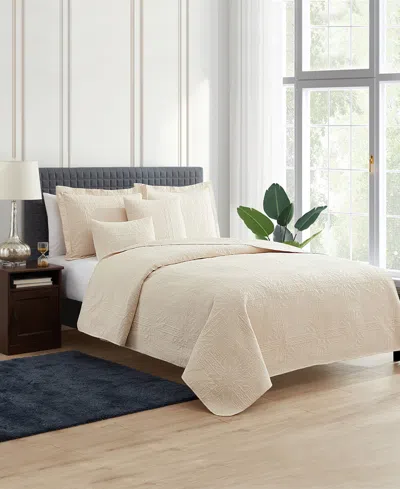 Nestl Grid Embossed 5-pc. Quilt Set, Full/queen