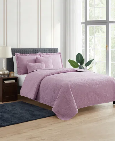 Nestl Grid Embossed 5-pc. Quilt Set, Full/queen