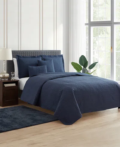 Nestl Grid Embossed 5-pc. Quilt Set, Full/queen