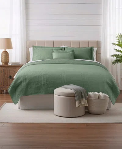Nestl Grid Embossed 5-pc. Quilt Set, King/california King In Green
