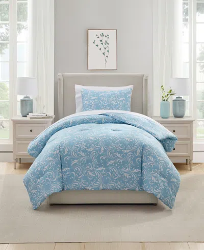 Nestl Luxury Soft Biomorphic Design 5-pc. Comforter Set, Twin In Blue
