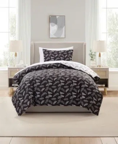 Nestl Luxury Soft Botanical Design 7 Pc. Comforter Sets In Brown