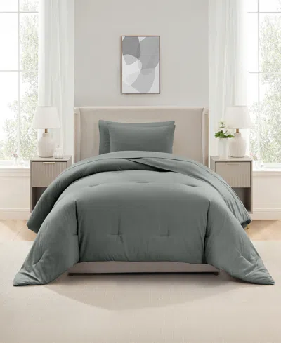 Nestl Luxury Soft Modern Design 5-pc. Comforter Set, Twin Xl In Green