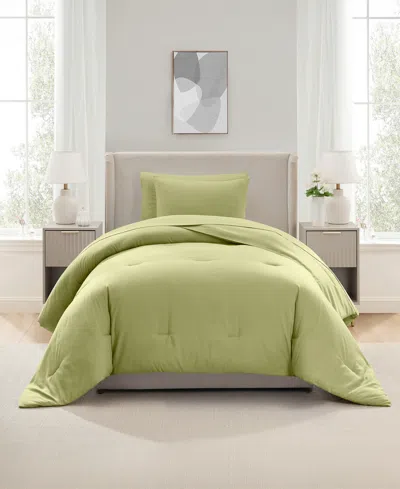 Nestl Luxury Soft Modern Design 5-pc. Comforter Set, Twin Xl In Green