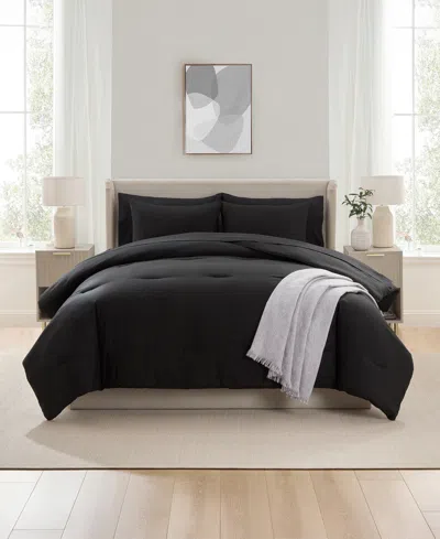 Nestl Luxury Soft Modern Design 7-pc. Comforter Set, King In Black