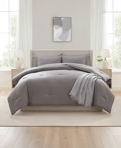 Nestl Luxury Soft Modern Design 7-pc. Comforter Set, King In Gray