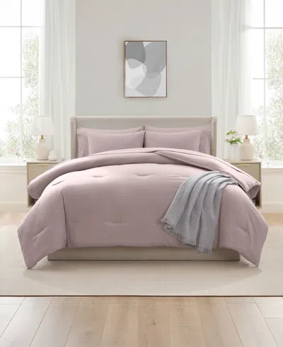 Nestl Luxury Soft Modern Design 7-pc. Comforter Set, King In Pink