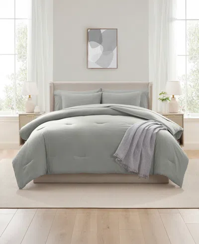 Nestl Luxury Soft Modern Design 7-pc. Comforter Set, Queen In Gray