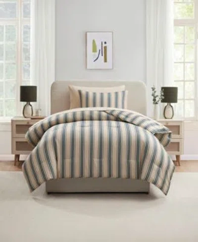 Nestl Luxury Soft Modern Striped Design 7 Pc. Comforter Sets In Gray Stripe