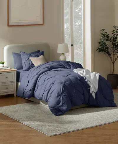 Nestl Luxury Soft Pinch Pleat 5-pc. Comforter Set, Twin In Blue
