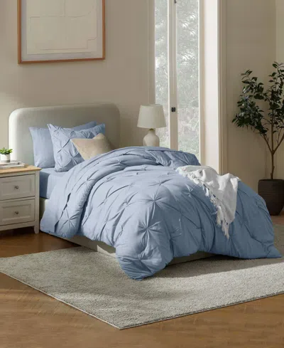 Nestl Luxury Soft Pinch Pleat 5-pc. Comforter Set, Twin In Blue
