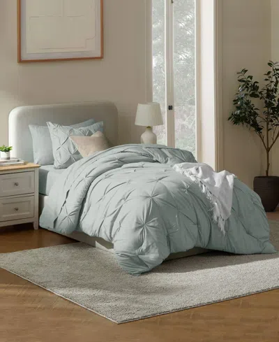 Nestl Luxury Soft Pinch Pleat 5-pc. Comforter Set, Twin In Blue