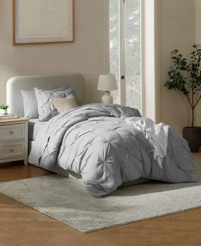 Nestl Luxury Soft Pinch Pleat 5-pc. Comforter Set, Twin In Gray