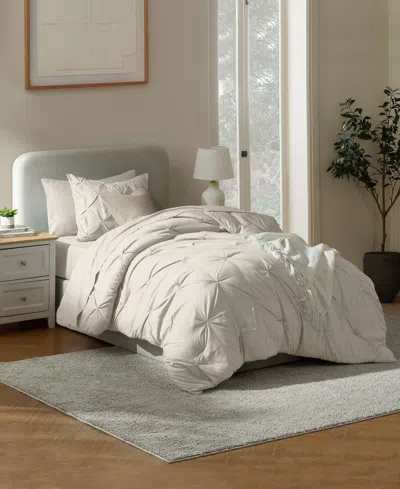 Nestl Luxury Soft Pinch Pleat 5-pc. Comforter Set, Twin In Neutral