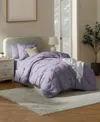 Nestl Luxury Soft Pinch Pleat 5-pc. Comforter Set, Twin In Purple