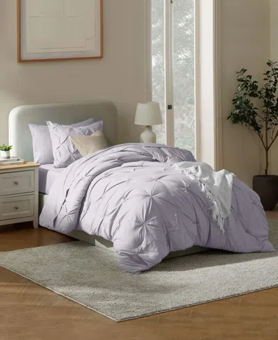 Nestl Luxury Soft Pinch Pleat 5-pc. Comforter Set, Twin In Purple