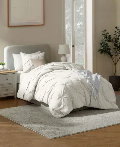 Nestl Luxury Soft Pinch Pleat 5-pc. Comforter Set, Twin In White