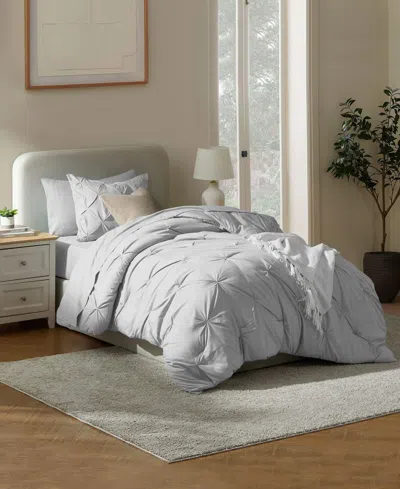 Nestl Luxury Soft Pinch Pleat 5-pc. Comforter Set, Twin Xl In Gray