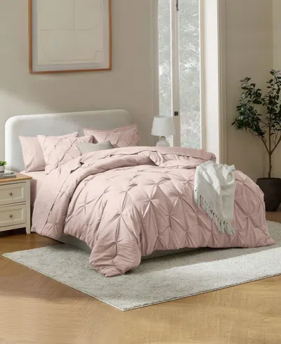 Nestl Luxury Soft Pinch Pleat 7-pc. Comforter Set, King In Brown