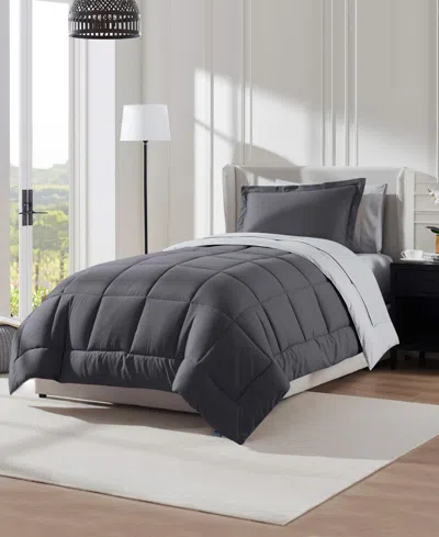 Nestl Luxury Soft Reversible 5-pc. Comforter Set, Twin In Gray