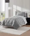 Nestl Luxury Soft Reversible 5-pc. Comforter Set, Twin In Gray