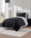 Nestl Luxury Soft Reversible 5-pc. Comforter Set, Twin Xl In Black