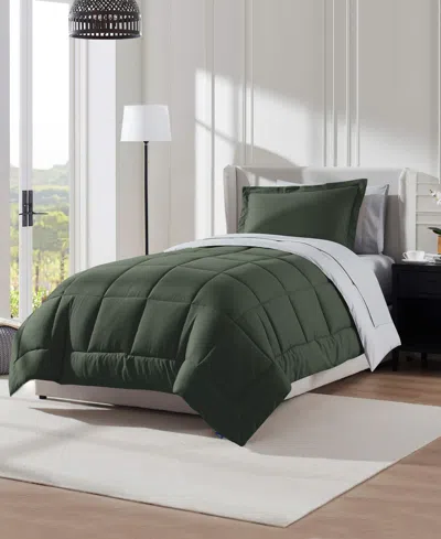 Nestl Luxury Soft Reversible 5-pc. Comforter Set, Twin Xl In Green