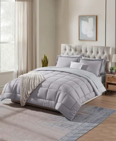 Nestl Luxury Soft Reversible 7-pc. Comforter Set, California King In Purple