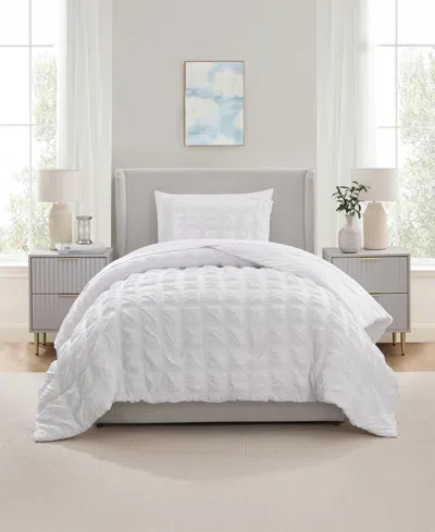 Nestl Luxury Soft Seersucker Design 5-pc. Comforter Set, Twin/twin Xl In White