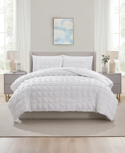 Nestl Luxury Soft Seersucker Design 7-pc. Comforter Set, King In White