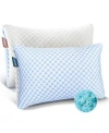 Nestl Memory Foam Gel Infused Reversible Cooling 2 Pack Pillows In Blue