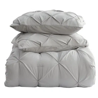 Nestl Microfiber Comforter Set In Silver