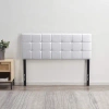 Nestl Nest Button Tufted Upholstered Adjustable Headboard In White