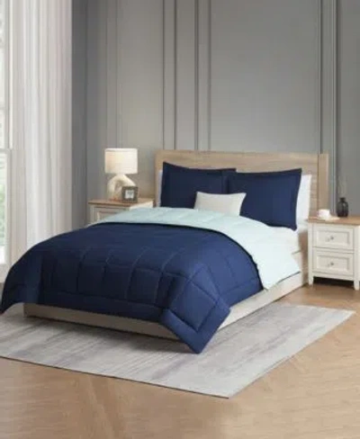 Nestl Premium All Season Quilted Down Alternative Comforter In Blue