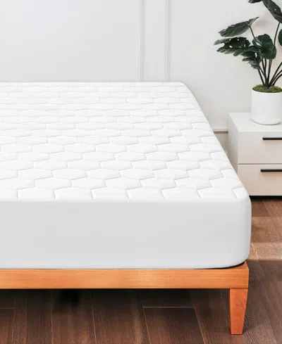 Nestl Quilted Hypoallergenic Waterproof Mattress Pad Cover, King In White