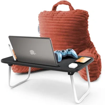 Nestl Reading Pillow With Portable Lap Desk In Orange