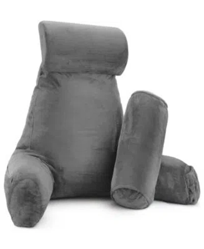 Nestl Shredded Memory Foam Reading Backrest Pillow In Navy Blue