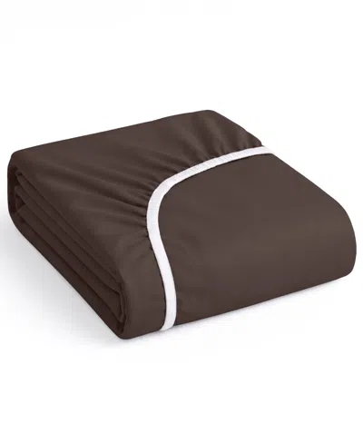 Nestl Super Soft Extra Deep Pocket Microfiber Fitted Sheet, Twin In Brown