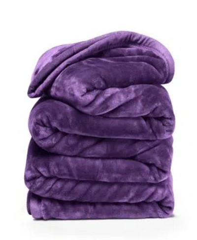 Nestl Ultra Plush Raschel Mink Blanket Collection In Purple