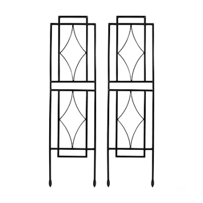 Net Health Shops Contemporary Metal 2-pc. Garden Trellis In Black