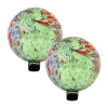 Net Health Shops Green Glass Gazing Globe - 10 Inch 2-pc. Yard Art In Green