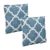Net Health Shops Indoor/outdoor Throw Square Blue Pillow - Set Of 2 In Blue