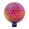 Net Health Shops Red Scalloped Gazing Globe - 10 Inch Plastic Yard Art In Pink