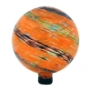 Net Health Shops Sunset Sky Glass Gazing Globe - 10 Inch Yard Art In Orange