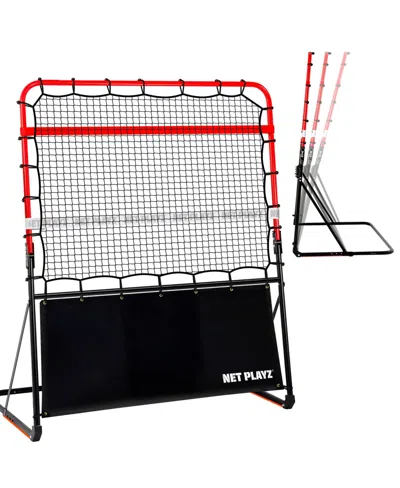 Net Playz 4' Portable Pro Pickleball Rebounder In Red