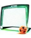 Net Playz Light Up Glow-in-the-dark Soccer Ball And Goal Gift Set In Black