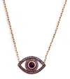 Netali Nissim Rose Gold, Amethyst And Quartz Protected Necklace In Rose Gold
